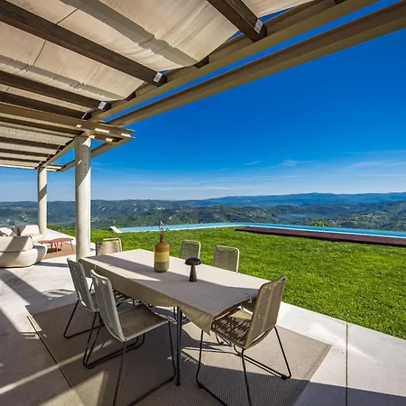Vista For 7 Persons Near Motovun With 60 M2 Heated Pool, Free Bikes & Panoramic View Villa